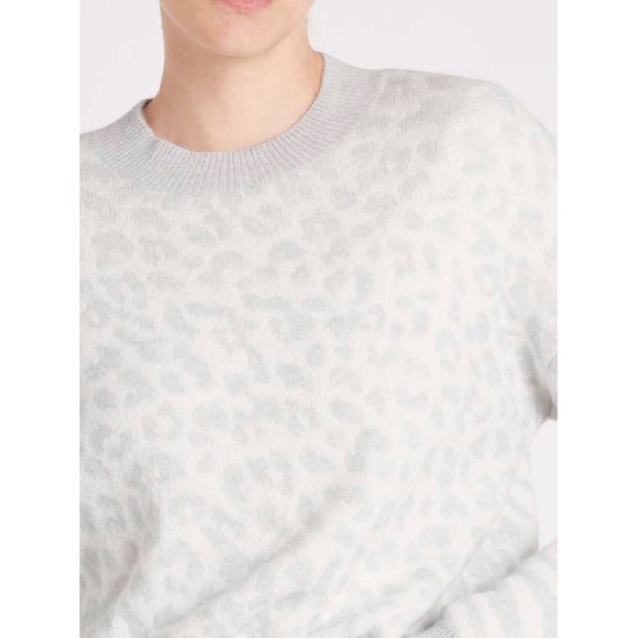 RAILS Lana Mixed Animal Print Ivory Gray Sweater S - Picture 3 of 10
